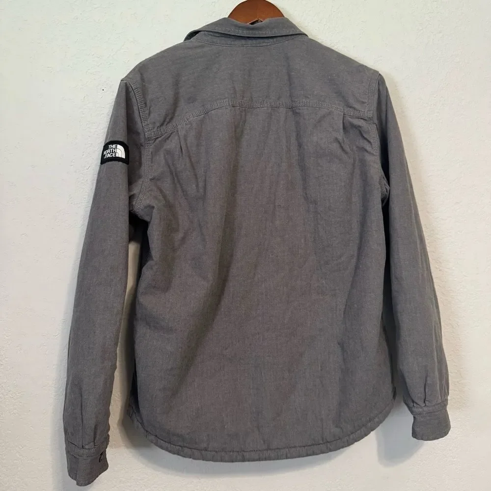 The North Face Gray Heavy Sherpa Lined Campshire Shirt Jacket